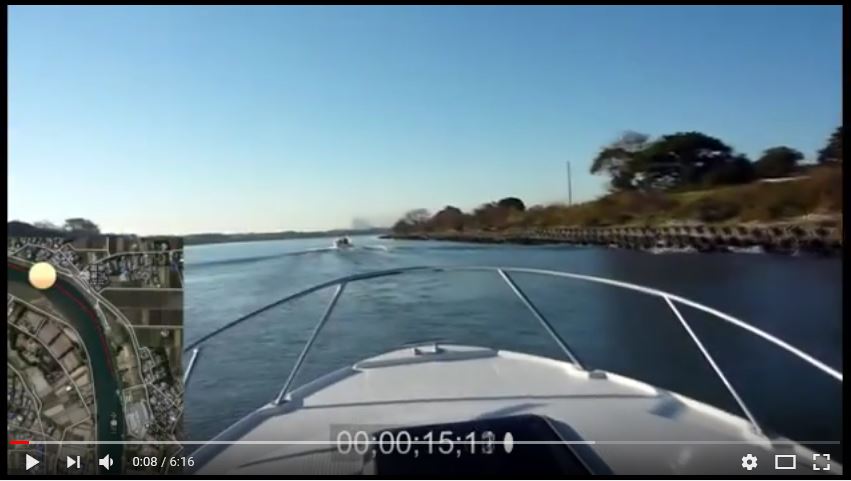 アクアマリンボートクラブから海までの航路（動画）